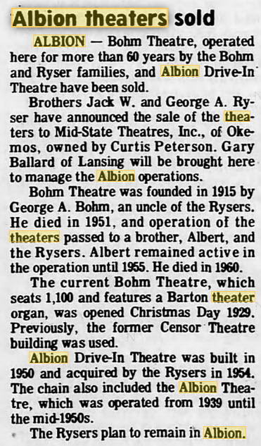 Bohm Theatre - 27 Mar 1976 (newer photo)